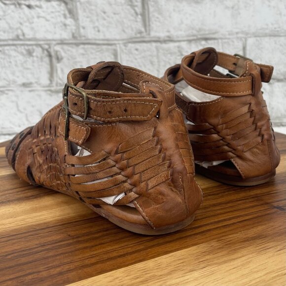 Bed Stu Claire III Gladiator BOHO Womens 8.5 Huarache Brown Leather Sandals - Picture 3 of 15